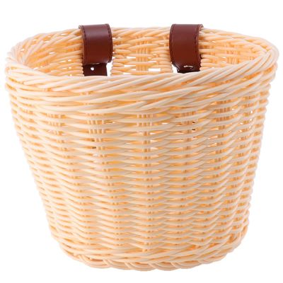 1pc Bicycle Basket Pink Hamper Outdoor Accessories Large Storage Basket Bike Basket Rear Bicycle Storage Basket Plastic Bike Basket Retro Bike Basket Wicker Appendix