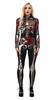 Honeystore Women's Skeleton Bodysuit Halloween Costume Bodycon Catsuit Jumpsuit BAX-214 XL