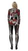 Honeystore Women's Skeleton Bodysuit Halloween Costume Bodycon Catsuit Jumpsuit BAX-214 XL view 2