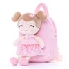 Gloveleya Kids Backpacks Girls Backpack Plush Bags Diaper Bag Backpack with Floral Doll Pink view 1