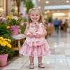 Gloveleya Kids Backpacks Girls Backpack Plush Bags Diaper Bag Backpack with Floral Doll Pink view 2