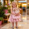 Gloveleya Kids Backpacks Girls Backpack Plush Bags Diaper Bag Backpack with Floral Doll Pink view 3