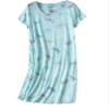 PNAEONG 3 Pack Women's Cotton Nightgown Sleepwear Short Sleeves Shirt Casual Print Sleepdress SY003-Fly+Purple+Paisley-2XL view 2