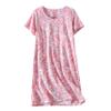 PNAEONG 3 Pack Women's Cotton Nightgown Sleepwear Short Sleeves Shirt Casual Print Sleepdress SY003-Fly+Purple+Paisley-2XL view 4