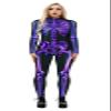 Honeystore Women's Skeleton Bodysuit Halloween Costume Bodycon Catsuit Jumpsuit BAX-213 L