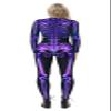 Honeystore Women's Skeleton Bodysuit Halloween Costume Bodycon Catsuit Jumpsuit BAX-213 L view 2