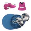 Women Pleated Empty Top Visors Cap Breathable Stretch Sun Hats Sunscreen Sunshade Beach Baseball Caps (Navy, One Size) view 4