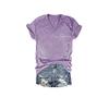 She Overcame Everything That was Meant to Destroy Her Shirt Powerful Women Shirt She Overcame Everything T Shirt Woman Empowerment Shirt Gifts Casual Tops Positive Saying Tops V Neck Tshirts Purple view 2
