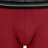 JEsilunmaMY Men's Mid Rise Cotton Boxer Briefs Soft Stretch Support Pouch Underpants Moisture-Wicking Jersey Knit Underwear (Red-5PC,Large) view 3