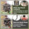 PAMASE Duck Call Lanyard - Duck Whistle Hunting Accessories with 10 Removable Loops, Camo Woven Goose Call Carry, Outdoor Predator Gear Gifts for Hunter - Without Duck Call view 2