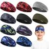 Sratte 10 PCS Sweatbands for Kids Soccer Headbands Boys Sports Kids Sweatbands Breathable Sweat Wicking Headband for Youth Basketball, Football, Baseball, Running (Novel Style) view 1