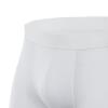 JEsilunmaMY Mens Mid Waist Cotton Boxer Briefs Solid Color Support Pouch Underwear Soft Stretch Athletic Sport Underpants (White-1PC,Medium) view 2