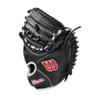 Wilson 10 Infield Training Baseball Glove - Right Hand Throw, Black/Red view 4