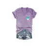 His Mercies are New Every Morning T-Shirt Vintage Faith Can Move Mountains Shirt Faith Can Move Mountains T Shirt Bible Religious Tshirts Fun Graphic Tee Casual V Neck Tops Funny T Shirt Gift Purple view 2