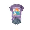 His Mercies are New Every Morning T-Shirt Vintage Faith Can Move Mountains Shirt Faith Can Move Mountains T Shirt Bible Religious Tshirts Fun Graphic Tee Casual V Neck Tops Funny T Shirt Gift Purple view 3