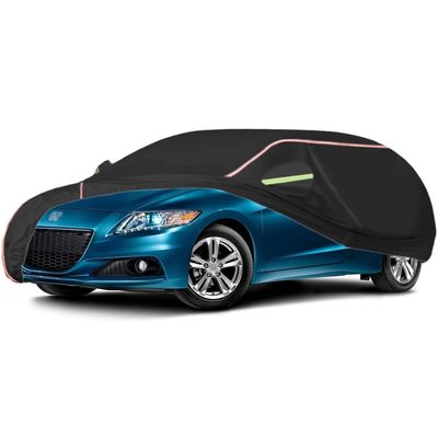 ACHETE Car Covers are Suitable for 2011-2016 Honda CR-Z Base/EX/LX,Water, Rain, Sun and Snow Resistant Oxford Fabric Car Cover,with Side Door Zip (Color : Black, Size : CR-Z Base)