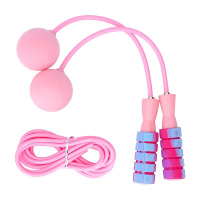Pilipane Cordless Jumping Rope, Ropeless Jumping Rope, Purpose Skipping Rope Load Bearing Double Bearing Jumping Rope for Weight Loss Fitness for Men, Women, Children(Pink)
