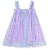 AGQT Baby Girls Tutu Dress Sleeveless Kids Tulle Birthday Party Dresses Casual Playwear Tunic Babydoll Dress Purple Sequin Star-Pink Rainbow Size 12-18 Months view 1