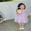 AGQT Baby Girls Tutu Dress Sleeveless Kids Tulle Birthday Party Dresses Casual Playwear Tunic Babydoll Dress Purple Sequin Star-Pink Rainbow Size 12-18 Months view 3