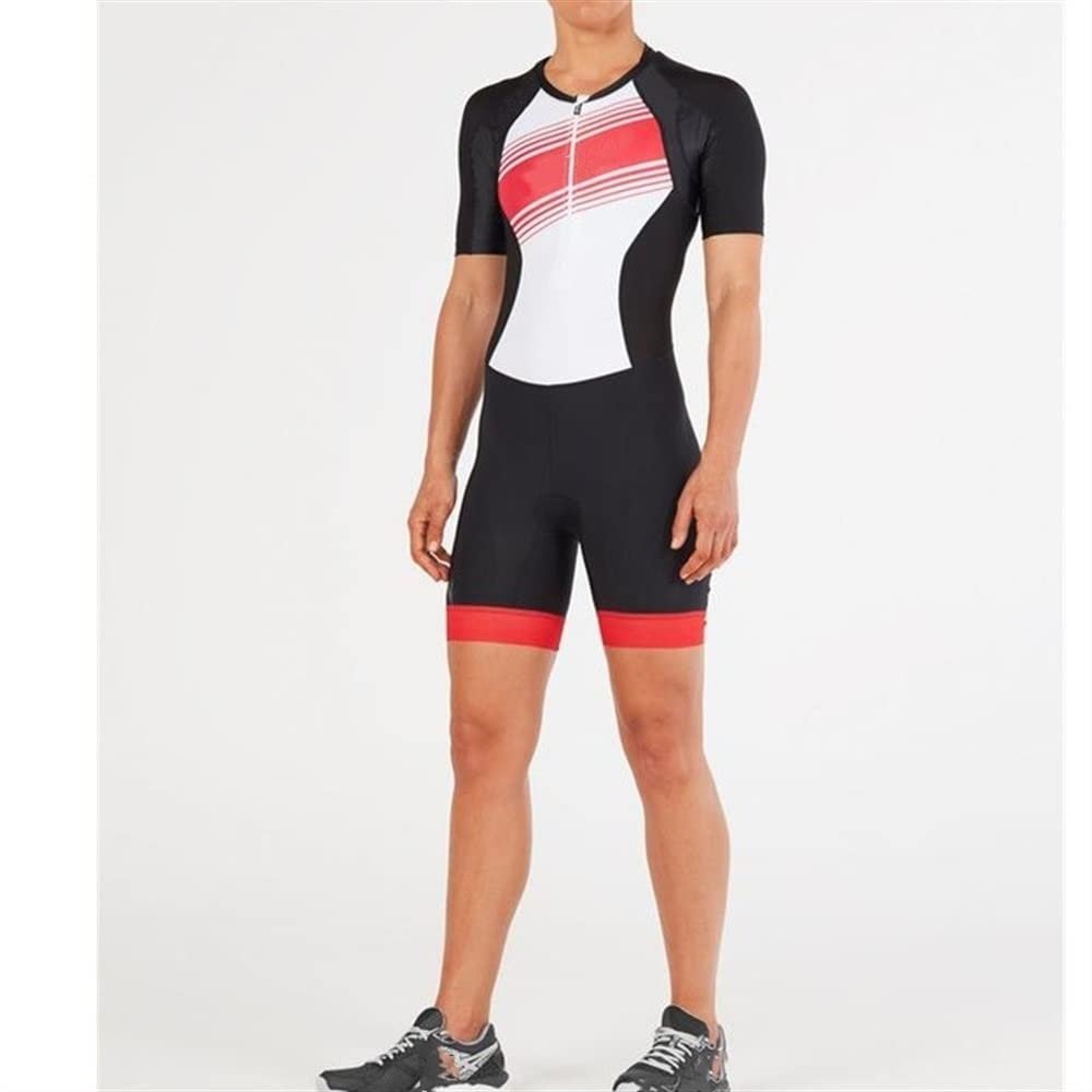 Men's Cycling Suit Triathlon Suit Jumpsuit Bicycle Short Sleeve Bicycle Jersey Summer Riding Gear With Pockets (Color : 01, Size : XX-Small)