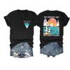 Faith Can Move Mountains T Shirt His Mercies are New Every Morning T-Shirt Vintage Faith Can Move Mountains Shirt Bible Cross Graphic Tee Fun Casual Loose Tops Vneck T Religious Christian Gift Black view 1