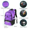 WOLT | Basketball Backpack Large Sports Bag with Separate Ball Holder & Shoes Compartment, Best for Basketball, Soccer, Volleyball, Swim, Gym, Travel (Purple) view 2