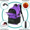 WOLT | Basketball Backpack Large Sports Bag with Separate Ball Holder & Shoes Compartment, Best for Basketball, Soccer, Volleyball, Swim, Gym, Travel (Purple) view 3