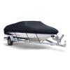 ANZAGA Waterproof Boat Cover, V-Hull Boat Runabouts, Tri-Hull Boat, Heavy Duty Boat Covers Marine Grade Canvas,11 to 13ft view 1