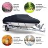 ANZAGA Waterproof Boat Cover, V-Hull Boat Runabouts, Tri-Hull Boat, Heavy Duty Boat Covers Marine Grade Canvas,11 to 13ft view 3