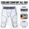 Exxact Sports Combat 7-Pad Youth Football Girdle with Cup Pocket, Padded Compression Shorts with Integrated Pads, Boys Girdle Football (YM, White Combat) view 2