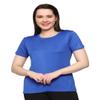 Urban Komfort Women Workout Shirts Short Sleeve Athletic Running Gym T-Shirts Yoga Top Split Back Royal Blue view 1