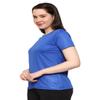 Urban Komfort Women Workout Shirts Short Sleeve Athletic Running Gym T-Shirts Yoga Top Split Back Royal Blue view 2