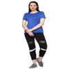 Urban Komfort Women Workout Shirts Short Sleeve Athletic Running Gym T-Shirts Yoga Top Split Back Royal Blue view 3