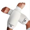 WIRUN Taekwondo Cloth Combination Hand Fist/Forearm Pads Arm Guards Protector, Martial Arts MMA Karate Sparring Training Elbow Protective Sleeve Gear for Adult Men Women Youth (White,Small) view 1