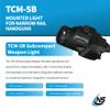 Nightstick TCM-5B Subcompact Handgun Light, Short/Narrow Rail Models - 1 CR123 - Black view 2