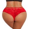 Avidlove Womens Underwear Lace Cheeky Panties Criss Cross Back Bikini Thongs Sexy Undies Red/Dark Blue/Light Bronze/Pink XL view 2