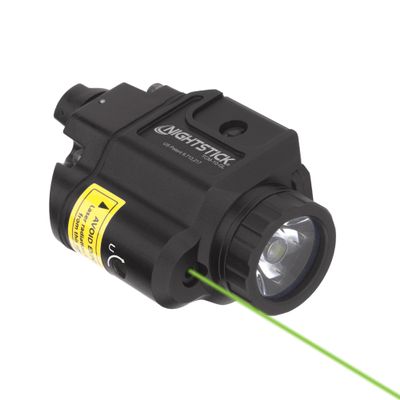 Nightstick TCM-10-GL Compact Handgun Light w/Green Laser - 1 CR123 Black