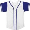 DIGITMON Kids Baseball Jersey Button Down Premium Hip Hop T Shirts Uniform White Navy for 4y Toddlers view 3
