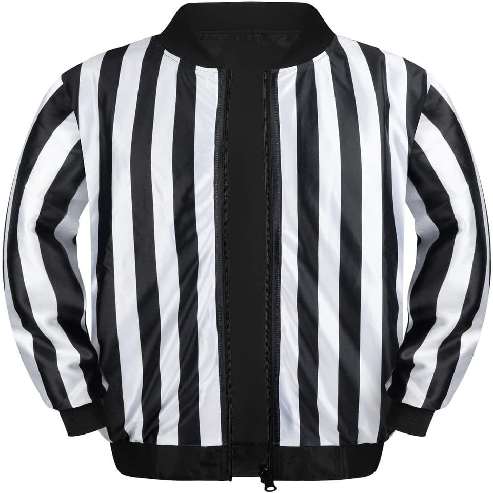 Great Call Athletics | Reversible 1" Football Lacrosse Referee Jacket | Zipper Nylon Shell Water & Wind Resistant Official (3XL)
