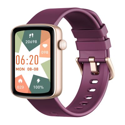 SHANG WING Fitness Watches for Women, LYNN2 Fitness Tracker with Heart Rate Monitor Blood Oxygen/Sleep Tracker Pedometer, Slim Step Tracker Watch for iOS/Android Phones Waterproof (Purple)
