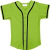 DIGITMON Kids Baseball Jersey Button Down Premium Hip Hop T Shirts Uniform Neongreen Black for 10y Toddlers view 2