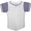 DIGITMON Kids Baseball Jersey Button Down Premium Hip Hop T Shirts Uniform White Lavender for 14y Teenagers view 4
