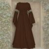 XUNRYAN Renaissance Dress Women Medieval Costume Flare Sleeve Corset Skirt Overskirt Elven Archer Irish Overdress Ball Gown view 3