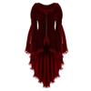 XUNRYAN Renaissance Dress Women Medieval Costume Flare Sleeve Corset Skirt Overskirt Elven Archer Irish Overdress Ball Gown view 1