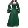 XUNRYAN Renaissance Dress Women Medieval Costume Flare Sleeve Corset Skirt Overskirt Elven Archer Irish Overdress Ball Gown view 1