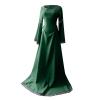 XUNRYAN Renaissance Dress Women Medieval Costume Flare Sleeve Corset Skirt Overskirt Elven Archer Irish Overdress Ball Gown view 3