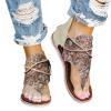 ZBYY Women's Casual Gladiator Flat Sandals Retro Dressy T-Strap Thong Sandals Slip-On Summer Beach Roman Sandals view 1