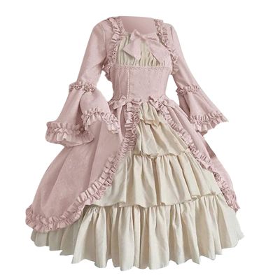 XUNRYAN Renaissance Dress Women Medieval Costume Flare Sleeve Corset Skirt Overskirt Elven Archer Irish Overdress Ball Gown