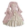 XUNRYAN Renaissance Dress Women Medieval Costume Flare Sleeve Corset Skirt Overskirt Elven Archer Irish Overdress Ball Gown view 1
