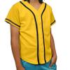 DIGITMON Kids Baseball Jersey Button Down Premium Hip Hop T Shirts Uniform Yellow Black for 4y Toddlers view 1